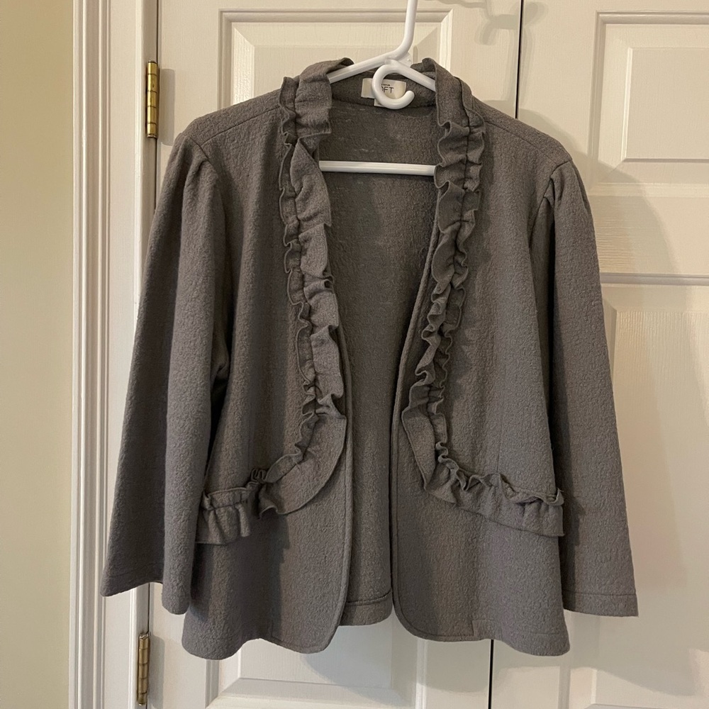 Lightweight Wool gray jacket from Loft- XL
